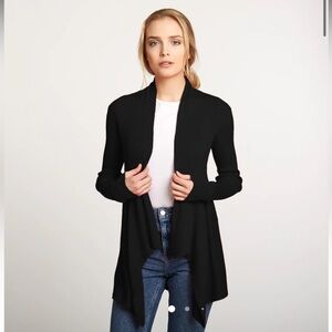 Cotton by Autumn The Rib Drape Deep Olive Cardigan SzS 🫒 Boho Y2K Coquette